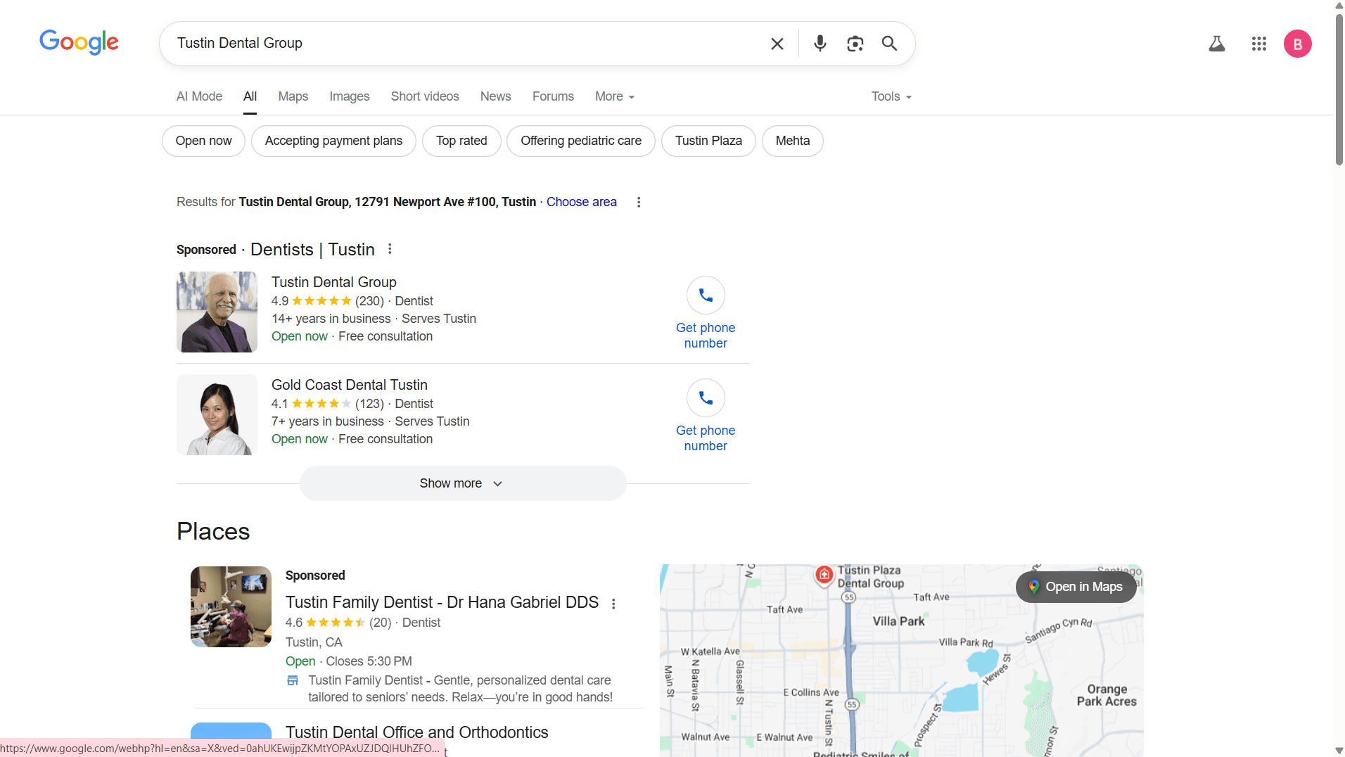 Tustin Dental Office Case Study Click First SMM